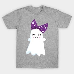 Halloween, Ghost, Ribbon, Bow, Trick Or Treat, Boo T-Shirt